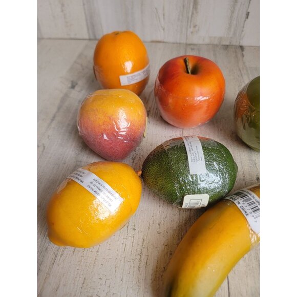 Country Market artificial realistic fruit banana lemon Apple orange lime Peach s - Picture 13 of 13